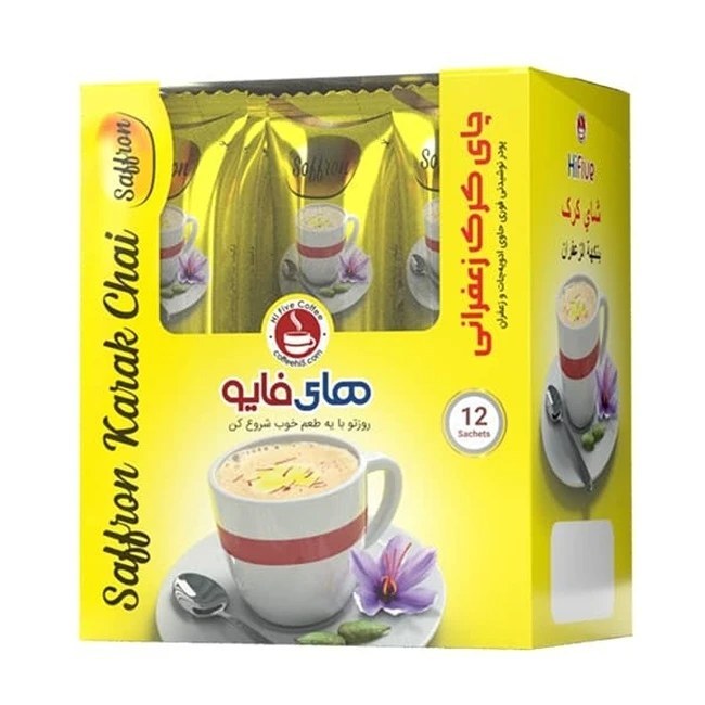 چای کرک زعفرانی های فایو بسته 12 عددی